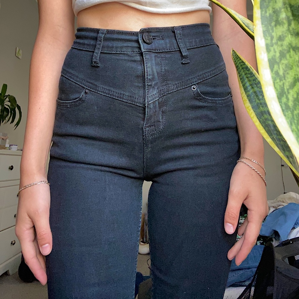 BDG black high-waisted jeans